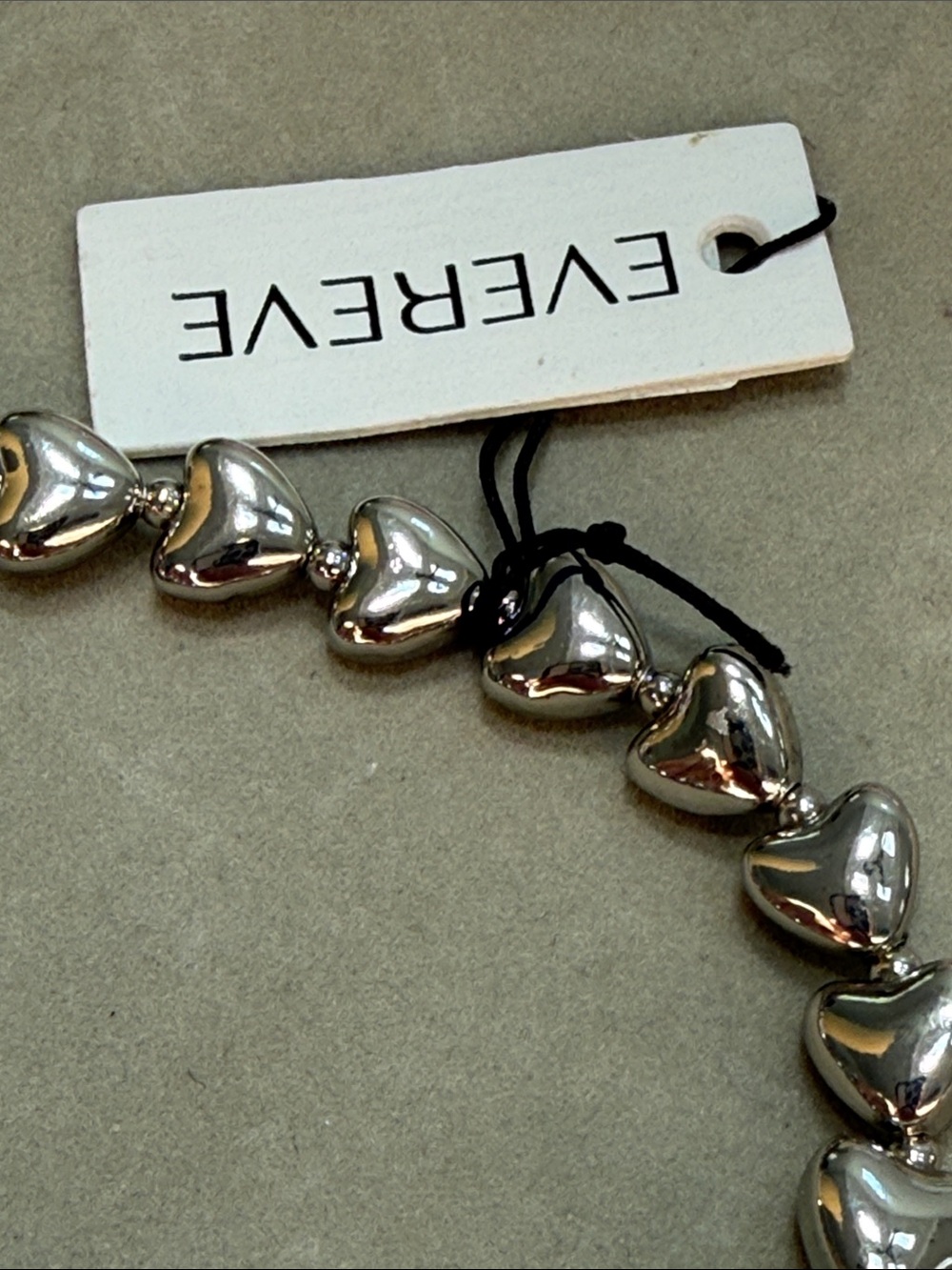 Evereve Silver Heart Bracelet with Matching Heart Earrings - Picture 7 of 7